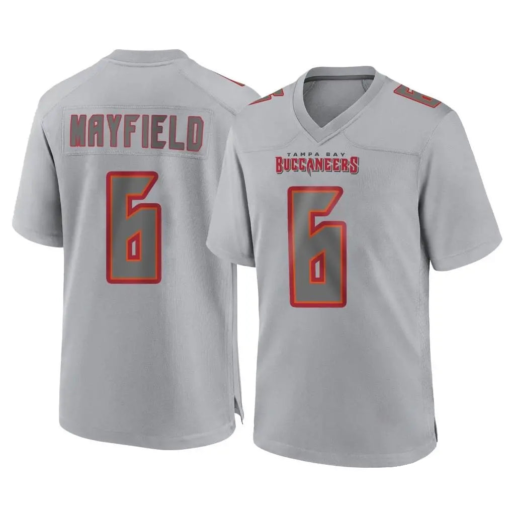 TB.Buccaneers #6 Baker Mayfield Player Gray Atmosphere Fashion Home Game Ddoa Stitched Jerseys
