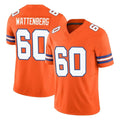 D.Broncos #60 Luke Wattenberg Player Orange Limited Alternate Vapor F.U.S.E. Throwback Game Ddoa Stitched Jerseys