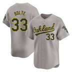 Athletics #33 Henry Bolte Player Gray Road Limited Home Game Ddoa Stitched Jerseys