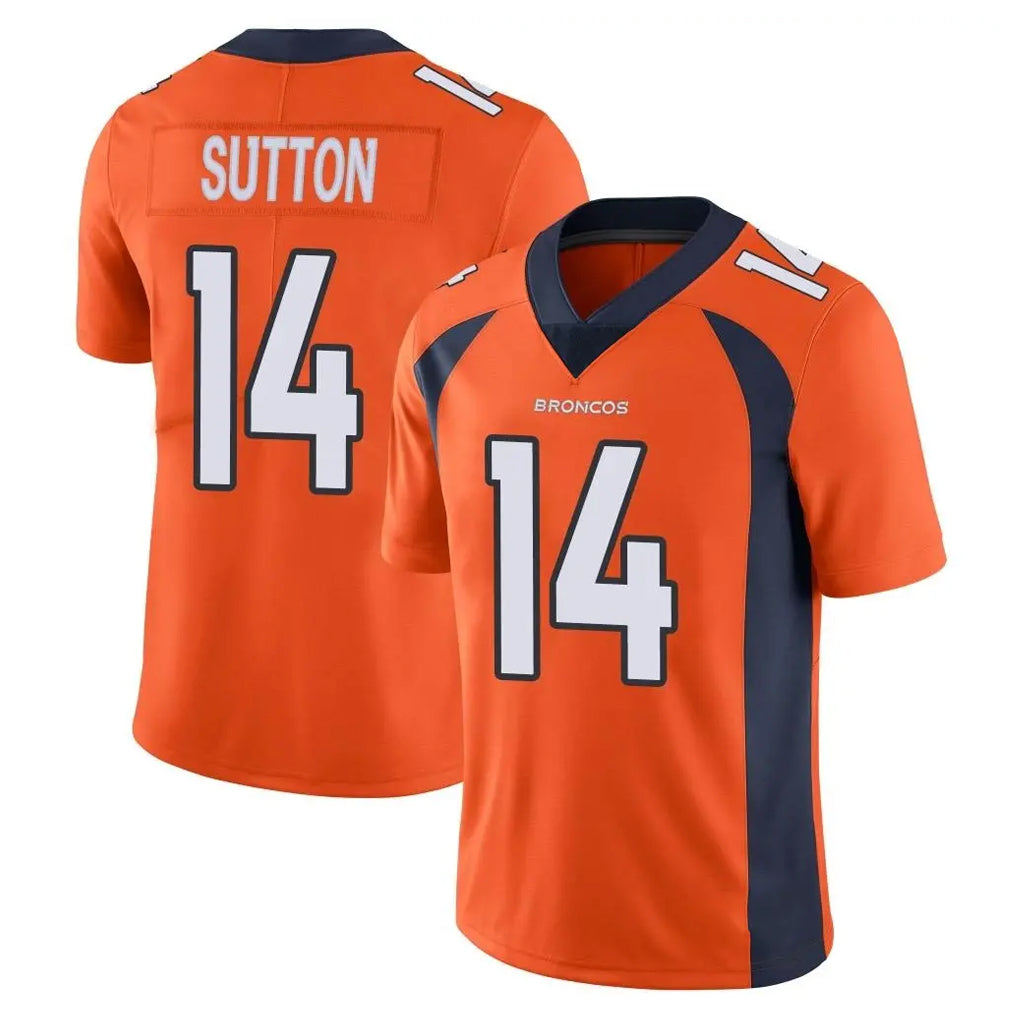 D.Broncos #14 Courtland Sutton Player Orange Color Vapor Untouchable Limited Game Ddoa Stitched Jerseys