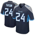 T.Titans #24 Alontae Taylor Player Navy Home Game Ddoa Stitched Jerseys