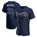 A.Braves #31 Greg Maddux Player Navy Alternate Limited Elite Home Game Ddoa Stitched Jerseys