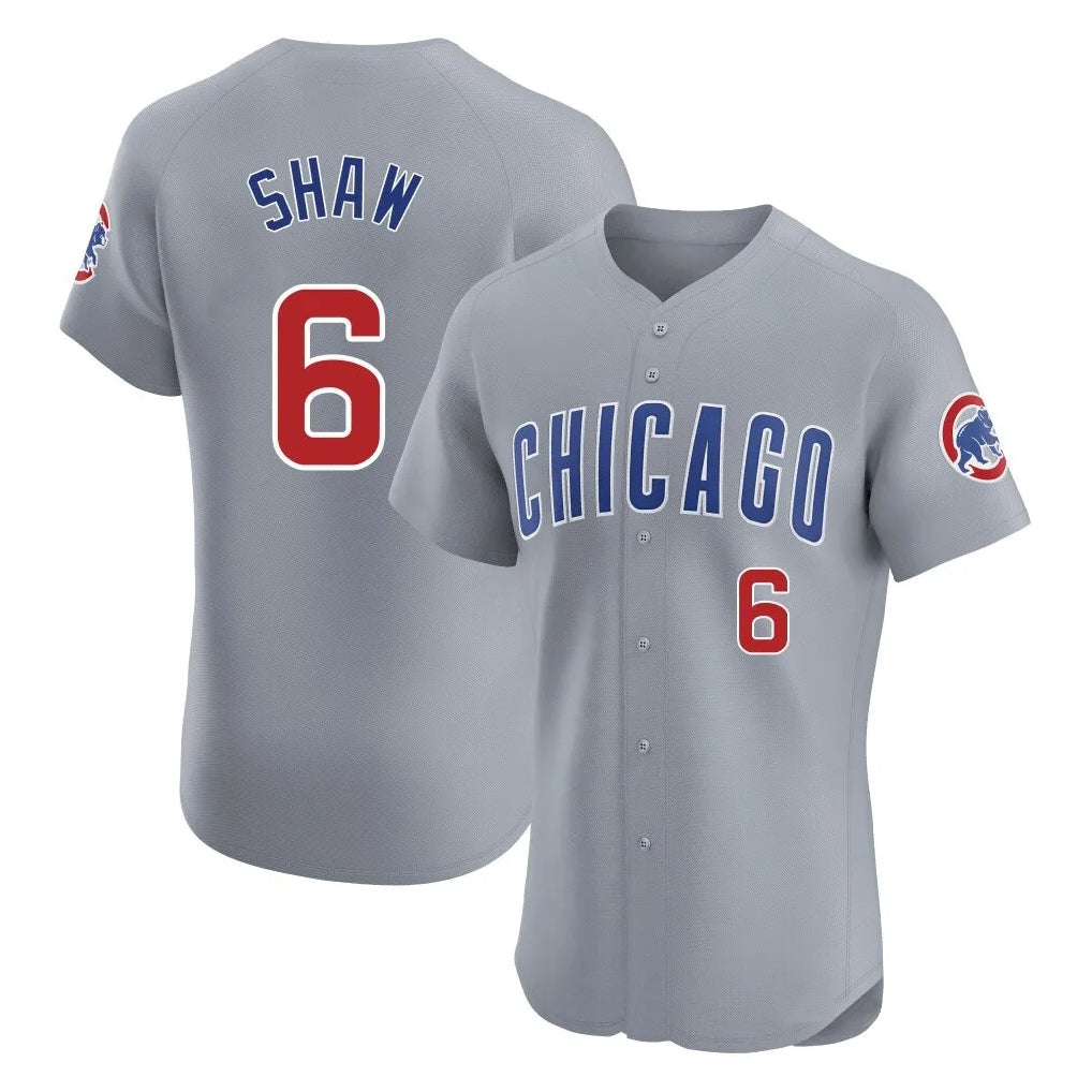 C.Cubs #6 Matt Shaw Player Gray Road Limited Elite Home Ddoa Stitched Jerseys