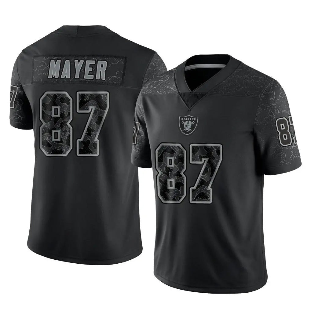 LV.Raiders #87 Michael Mayer Player Black Reflective Limited Game Ddoa Stitched Jerseys