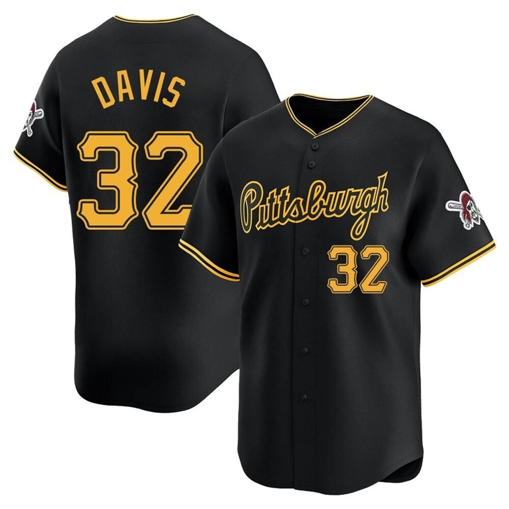 P.Pirates #32 Henry Davis Player Black Alt Home Limited Ddoa Stitched Jerseys