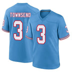 T.Titans #3 Tommy Townsend Player Light Blue Oilers Throwback Home Game Ddoa Stitched Jerseys