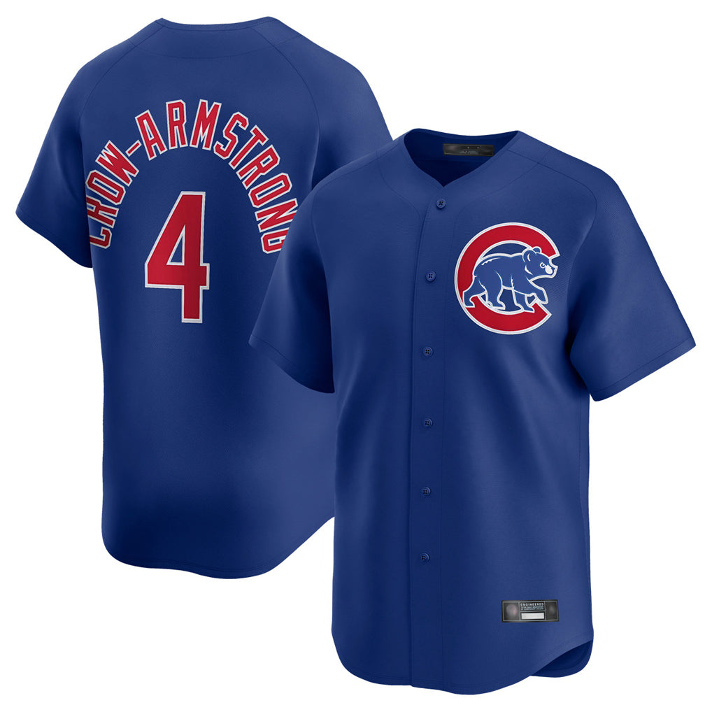 C.Cubs #4 Pete Crow-Armstrong Player Royal Limited Home Ddoa Stitched Jerseys