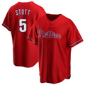 P.Phillies #5 Bryson Stott Player Red Home Game Ddoa Stitched Jerseys