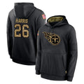 T.Titans #26 Marcus Harris Player Black Salute to Service Sideline Performance Pullover Hoodies Home Game Ddoa Stitched Jerseys