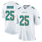 M.Dolphins #25 Tyrel Dodson Player White Home Game Ddoa Stitched Jerseys