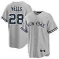 NY.Yankees #28 Austin Wells Player Gray Road Game Ddoa Stitched Jerseys
