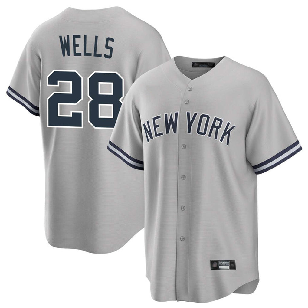 NY.Yankees #28 Austin Wells Player Gray Road Game Ddoa Stitched Jerseys