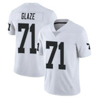 LV.Raiders #71 DJ Glaze Player White Limited Vapor Untouchable Home Game Ddoa Stitched Jerseys