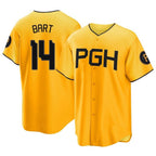 P.Pirates #14 Joey Bart Player Gold City Connect Home Game Ddoa Stitched Jerseys