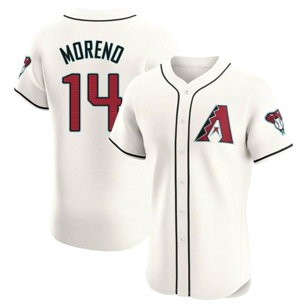 A.Diamondbacks #14 Gabriel Moreno Player Cream Limited Elite Home Game Ddoa Stitched Jerseys