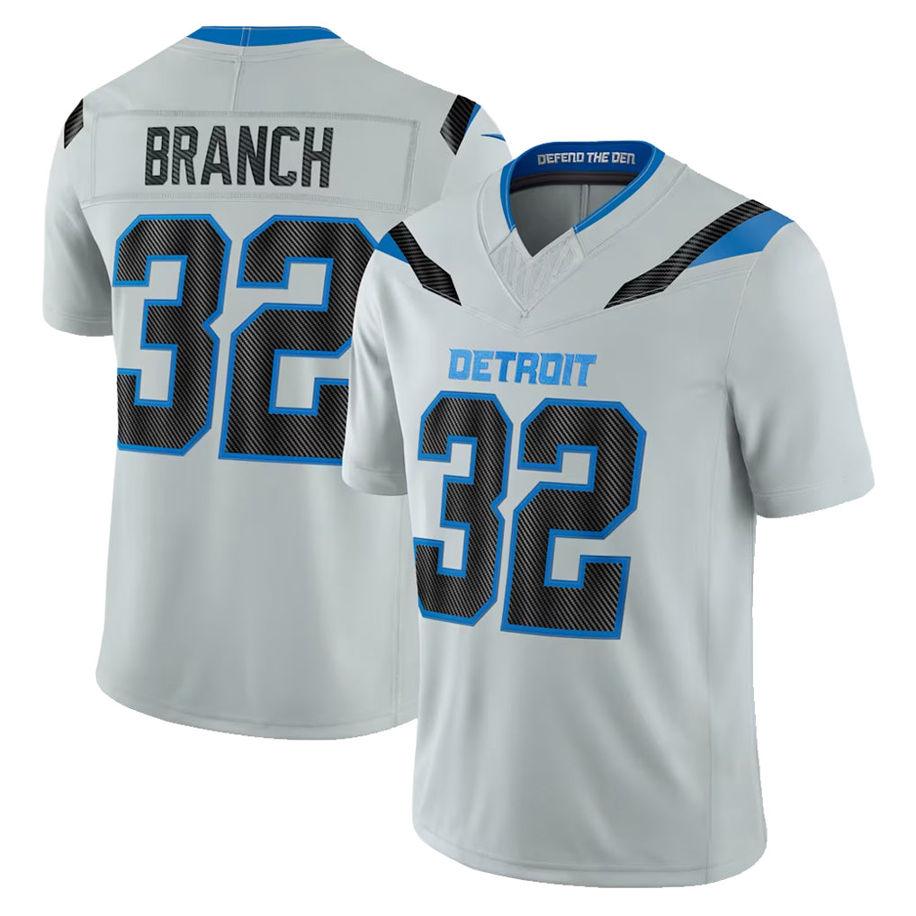 D.Lions #32 Brian Branch Player Silver Limited 2026 Rivalries Collection Home Game Ddoa Stitched Jerseys