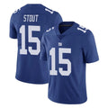 NY.Giants #15 Jordan Stout Player Royal Limited Vapor Untouchable Home Game Ddoa Stitched Jerseys