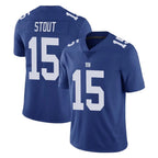 NY.Giants #15 Jordan Stout Player Royal Limited Vapor Untouchable Home Game Ddoa Stitched Jerseys