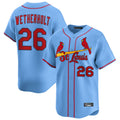 St. Louis Cardinals #26 JJ Wetherholt Player Light Blue Home Limited Ddoa Stitched Jerseys