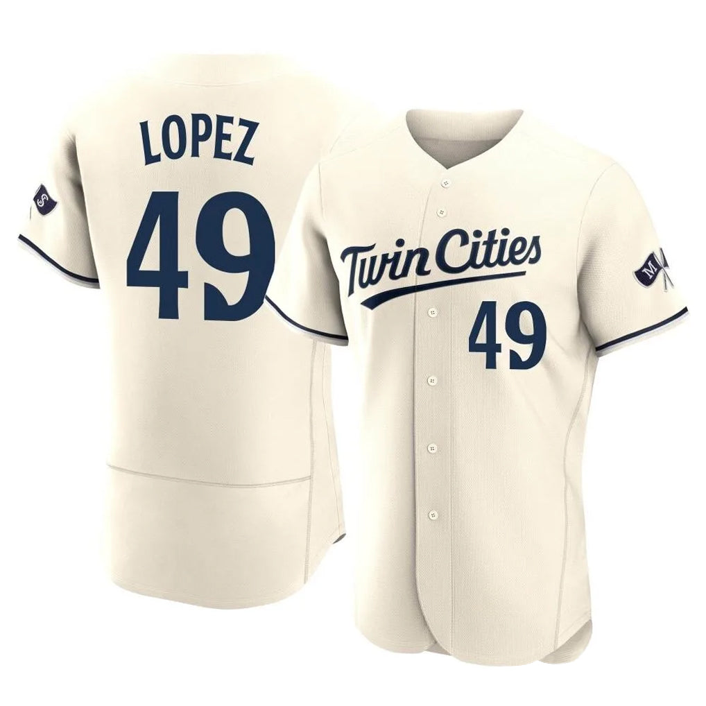 M.Twins #49 Pablo Lopez Player Cream Home Limited Elite Ddoa Stitched Jerseys