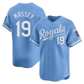 KC.Royals #19 Michael Massey Player Light Blue Alt Limited Home Ddoa Stitched Jerseys