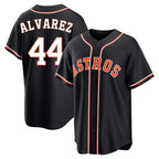 H.Astros #44 Yordan Alvarez Player Black Fashion Out Home Game Ddoa Stitched Jerseys