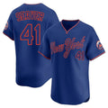 NY.Mets #41 Tom Seaver Player Royal T-shirt Home Limited Elite Ddoa Stitched Jerseys