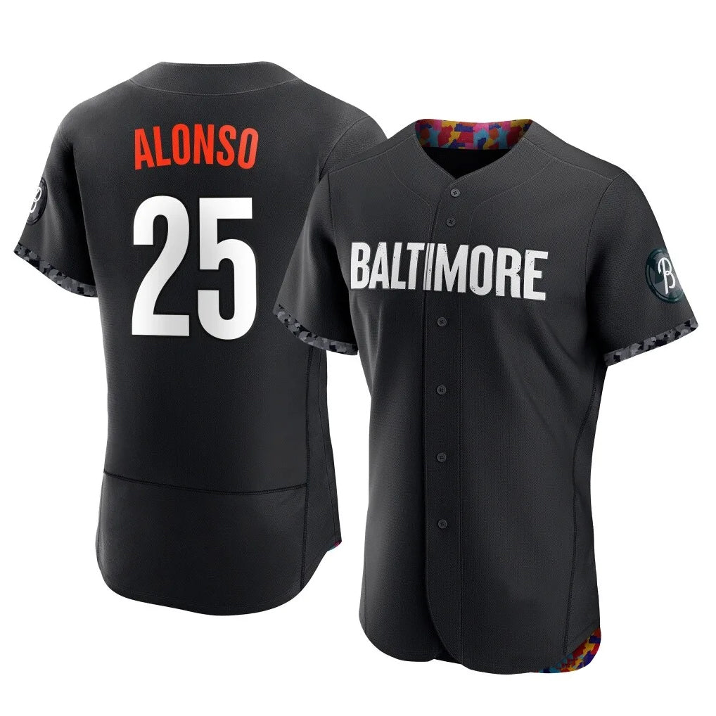 B.Orioles #25 Pete Alonso Player Black City Connect Limited Elite Home Game Ddoa Stitched Jerseys