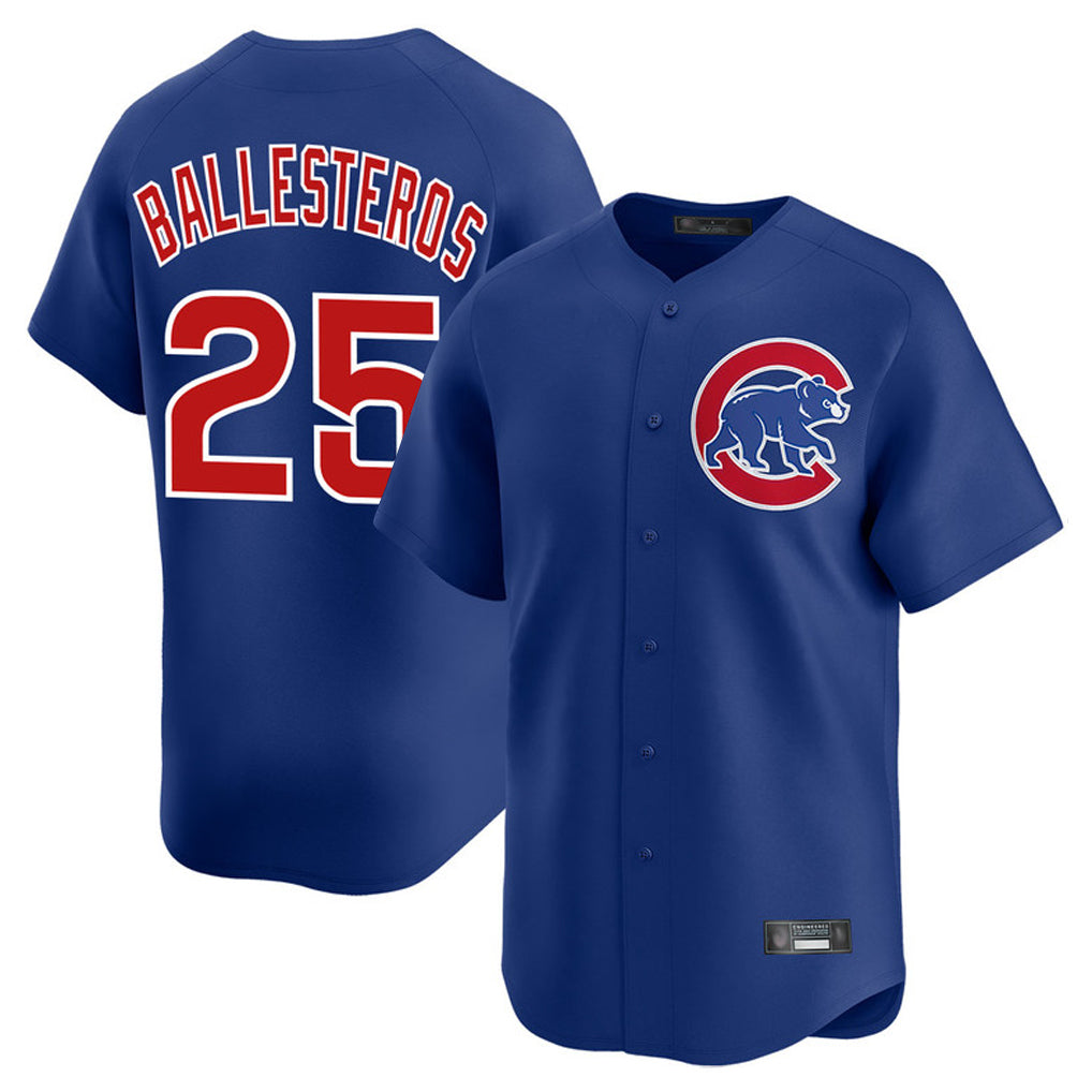 C.Cubs #25 Mois¨¦s Ballesteros Player Royal Limited Home Ddoa Stitched Jerseys