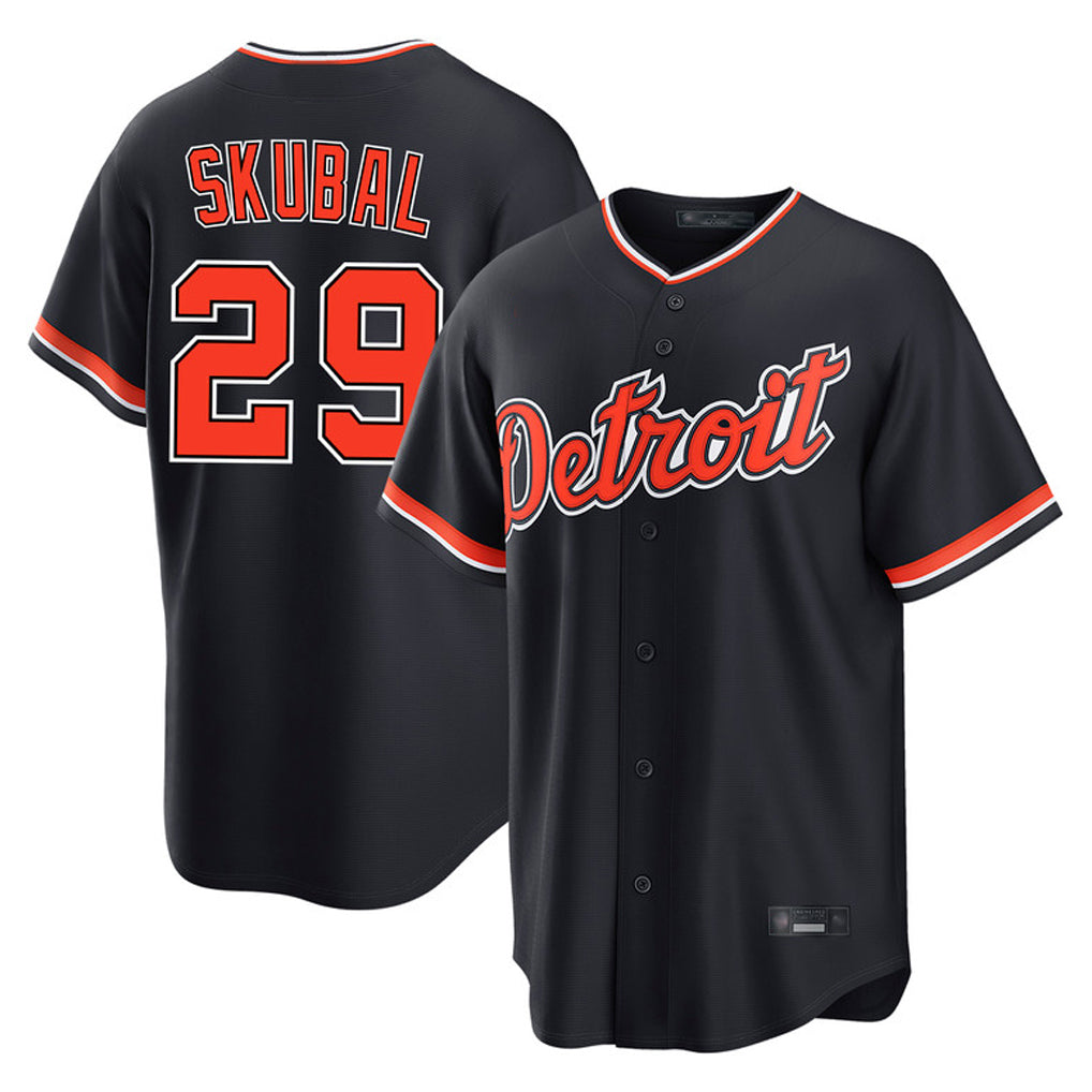 D.Tigers #29 Tarik Skubal Player Navy Home Game Ddoa Stitched Jerseys