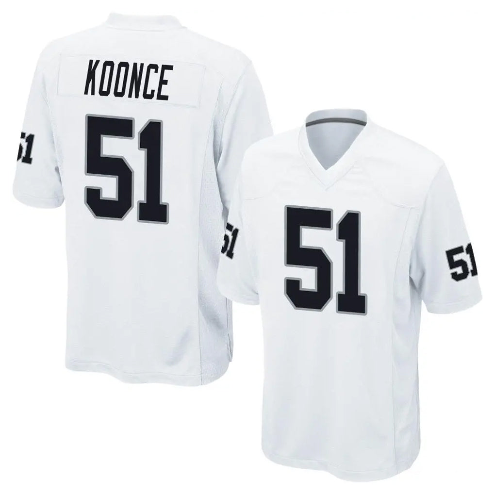 LV.Raiders #51 Malcolm Koonce Player White Home Game Ddoa Stitched Jerseys