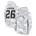 LA.Chargers #26 Donte Jackson Player Arctic Camo Salute to Service Hoodies Limited Game Stitched Jerseys