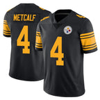 P.Steelers #4 DK Metcalf Player Black Limited Color Rush Home Game Ddoa Stitched Jerseys