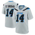 D.Lions #14 Amon-Ra St. Brown Player Silver 2026 Rivalries Collection Home Game Ddoa Stitched Jerseys