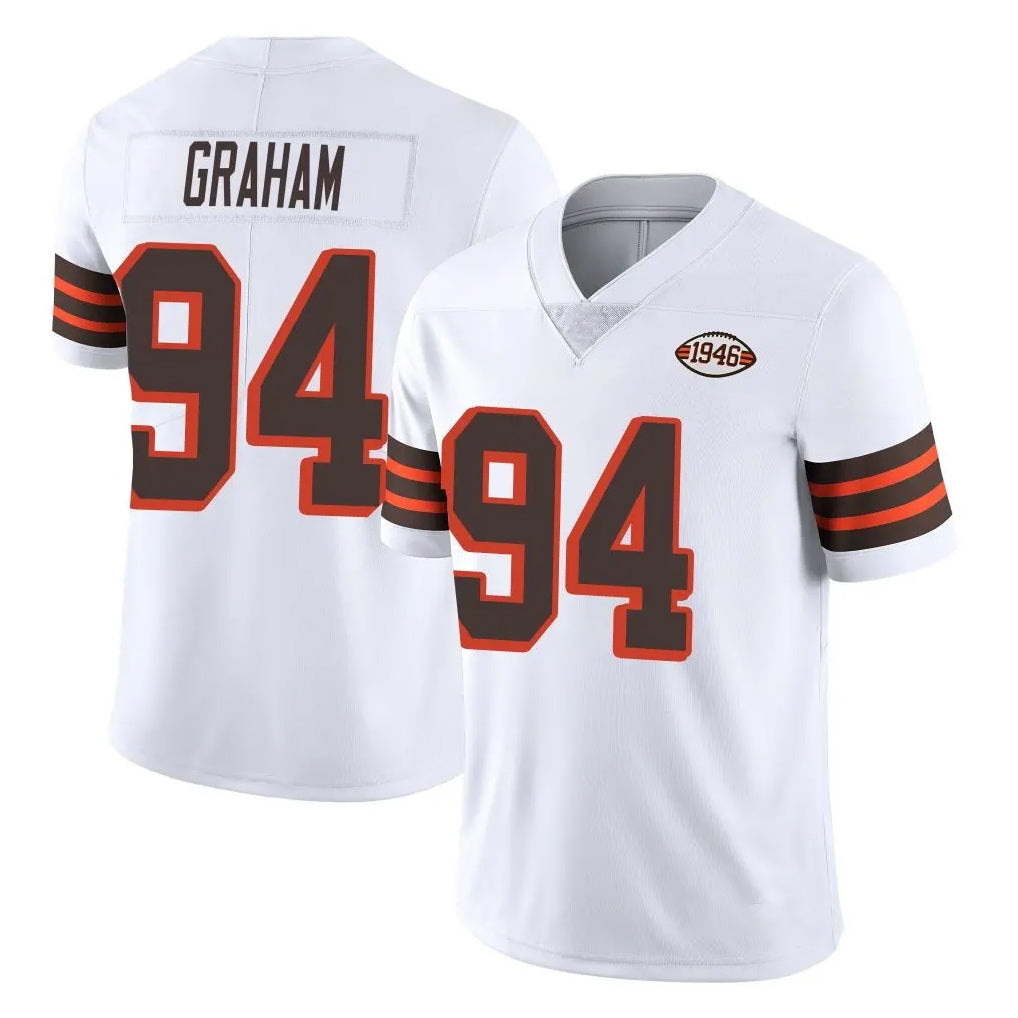 C.Browns #94 Mason Graham Player White Limited  Vapor 1946 Collection Alternate Game Ddoa Stitched Jerseys