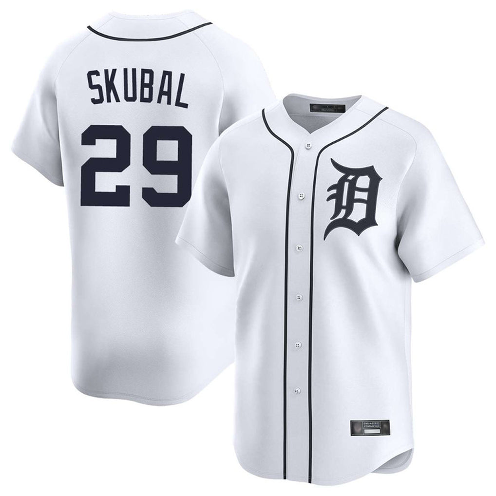D.Tigers #29 Tarik Skubal Player White Home Limited Ddoa Stitched Jerseys