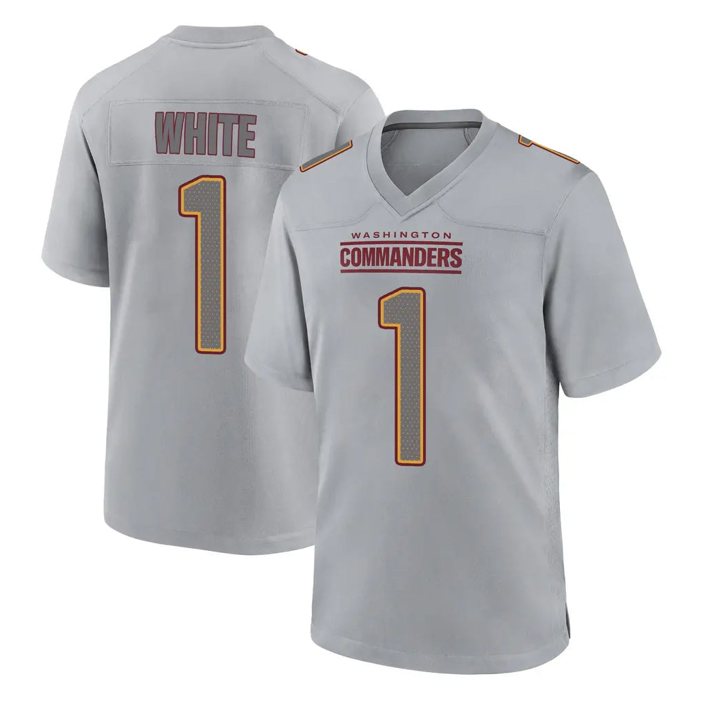 W.Commanders #1 Rachaad White Player Gray Atmosphere Fashion Home Game Ddoa Stitched Jerseys