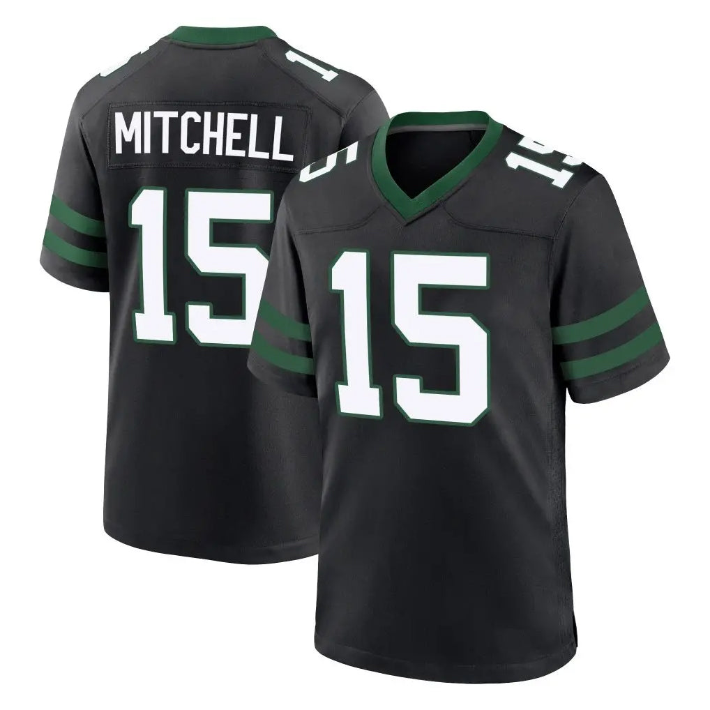 NY.Jets #15 Adonai Mitchell Player Black Legacy Home Game Ddoa Stitched Jerseys