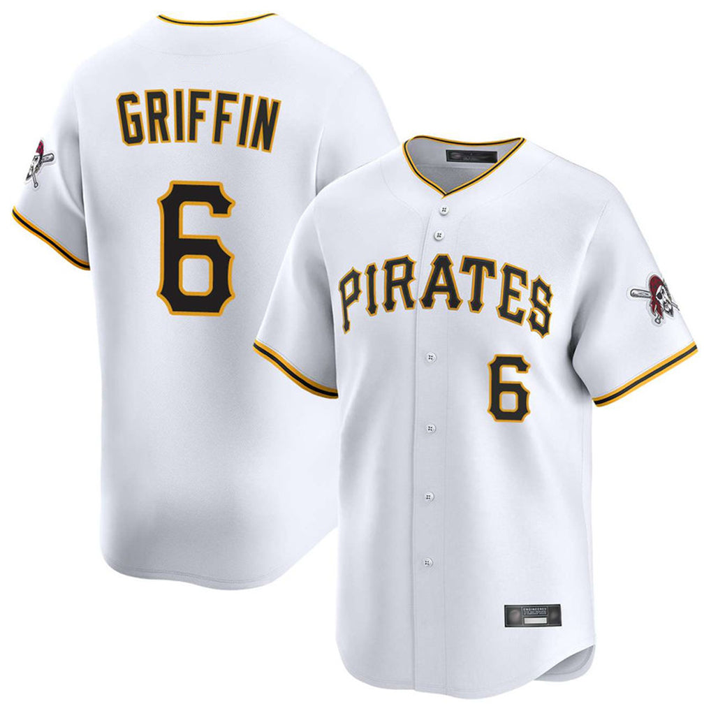 P.Pirates #6 Konnor Griffin Player White Home Limited Ddoa Stitched Jerseys