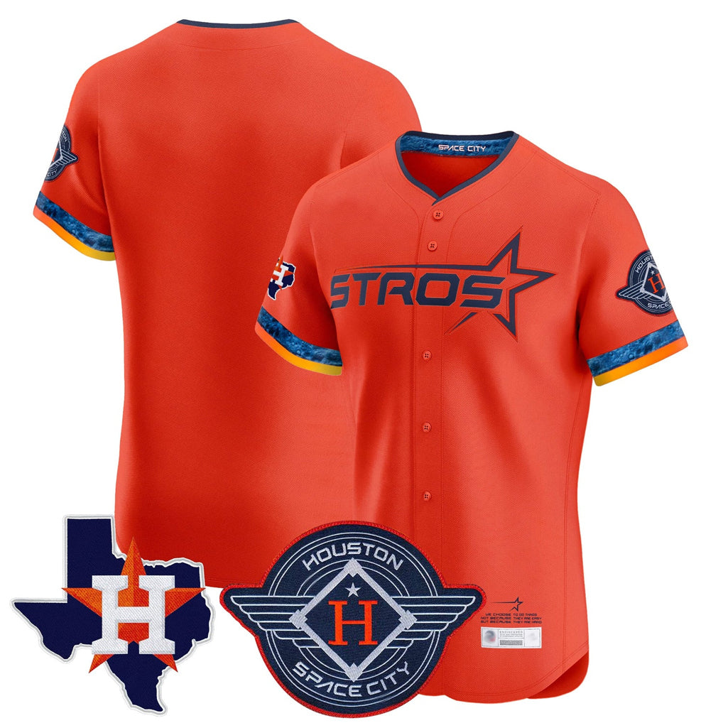 H.Astros ## Astros Blank Player Orange City Connect Texas Patch Vapor Premier Limited Elite Home Ddoa Stitched Jerseys