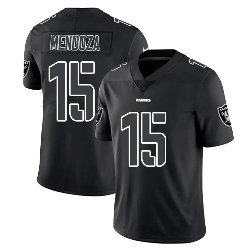 LV.Raiders #15 Fernando Mendoza Player Black Limited Black Impact Home Game Ddoa Stitched Jerseys