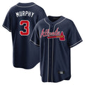 A.Braves #3 Dale Murphy Player Navy Home Game Ddoa Stitched Jerseys