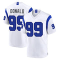 LA.Rams #99 Aaron Donald Player White Fearsome Home Game Ddoa Stitched Jerseys