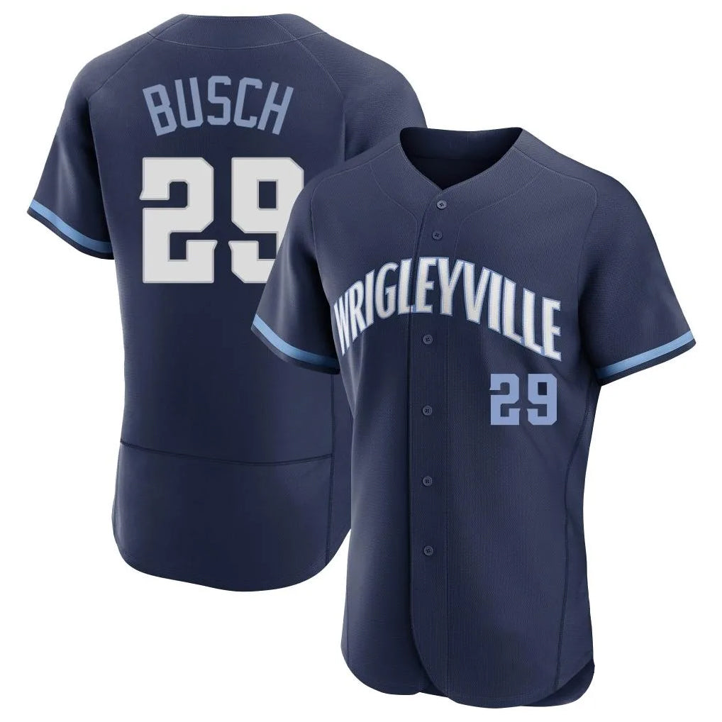C.Cubs #29 Michael Busch Player Navy City Connect Limited Elite Home Ddoa Stitched Jerseys