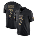 NO.Saints #7 Jonas Sanker Player Black Impact Limited Home Game Ddoa Stitched Jerseys