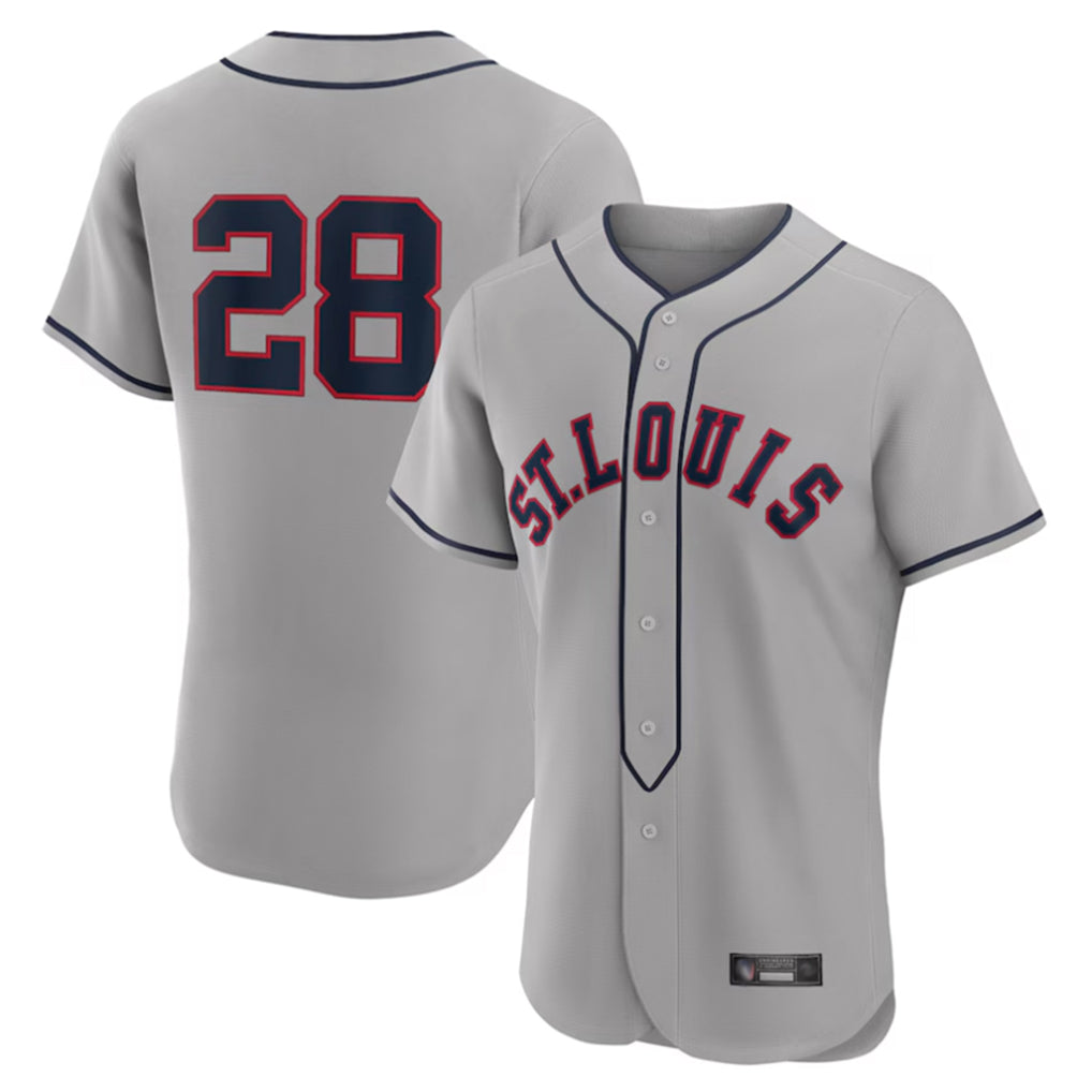 St. Louis Cardinals #28 Nolan Arenado Player Gray Home Limited Elite Ddoa Stitched Jerseys