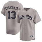 NY.Yankees #13 Jazz Chisholm Jr Player Gray Limited Home Ddoa Stitched Jerseys