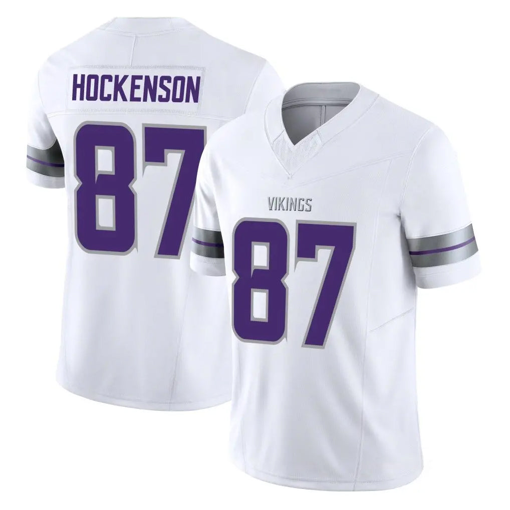 M.Vikings #87 T.J. Hockenson Player White Limited Alternate Vapor F.U.S.E. Home Game Ddoa Stitched Jerseys