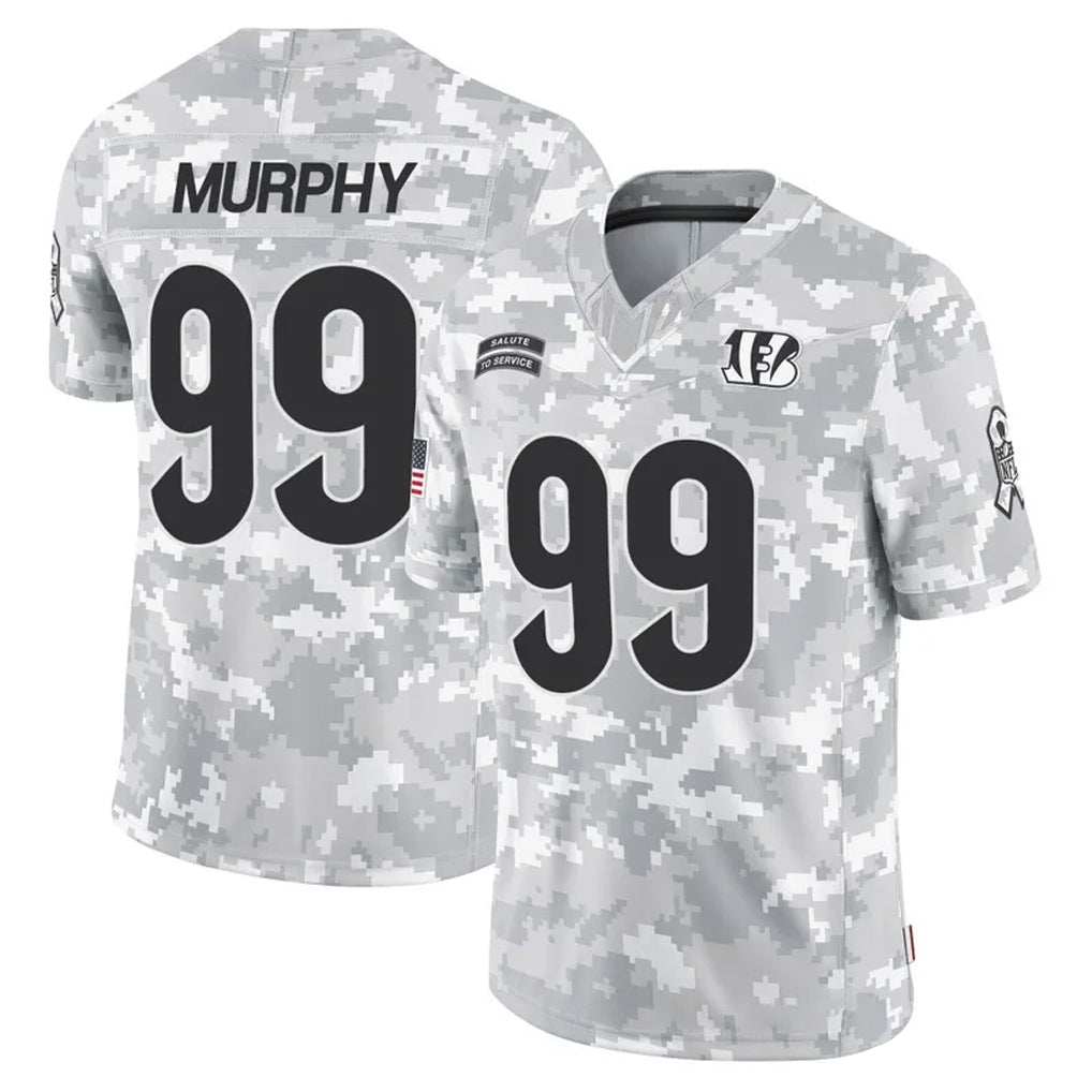 C.Bengals #99 Myles Murphy Player Arctic Camo Salute to Service Limited Ddoa Stitched Jerseys