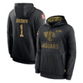 J.Jaguars #1 Montaric Brown Player Black Salute to Service Hoodies Limited Game Ddoa Stitched Jerseys